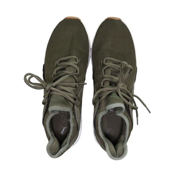 Puma Shoes Mens 11 Athletic Trainers Electron Street Sneaker Green Gym Running - Picture 6 of 14